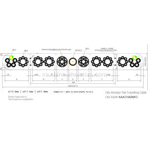 AAA174Arm13 Otis hiss Flat resekabel